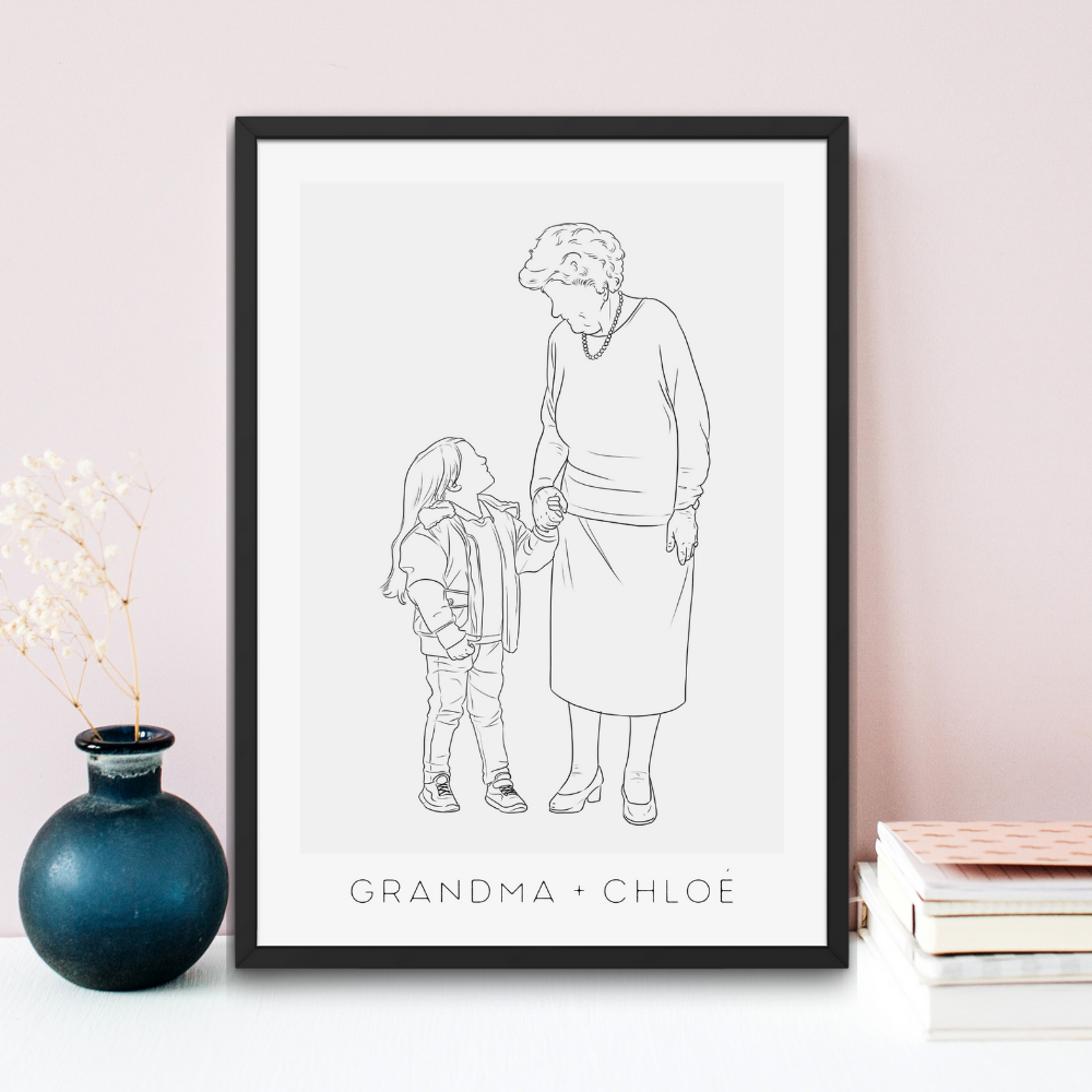 Grandmother & Grandchild Custom Portrait