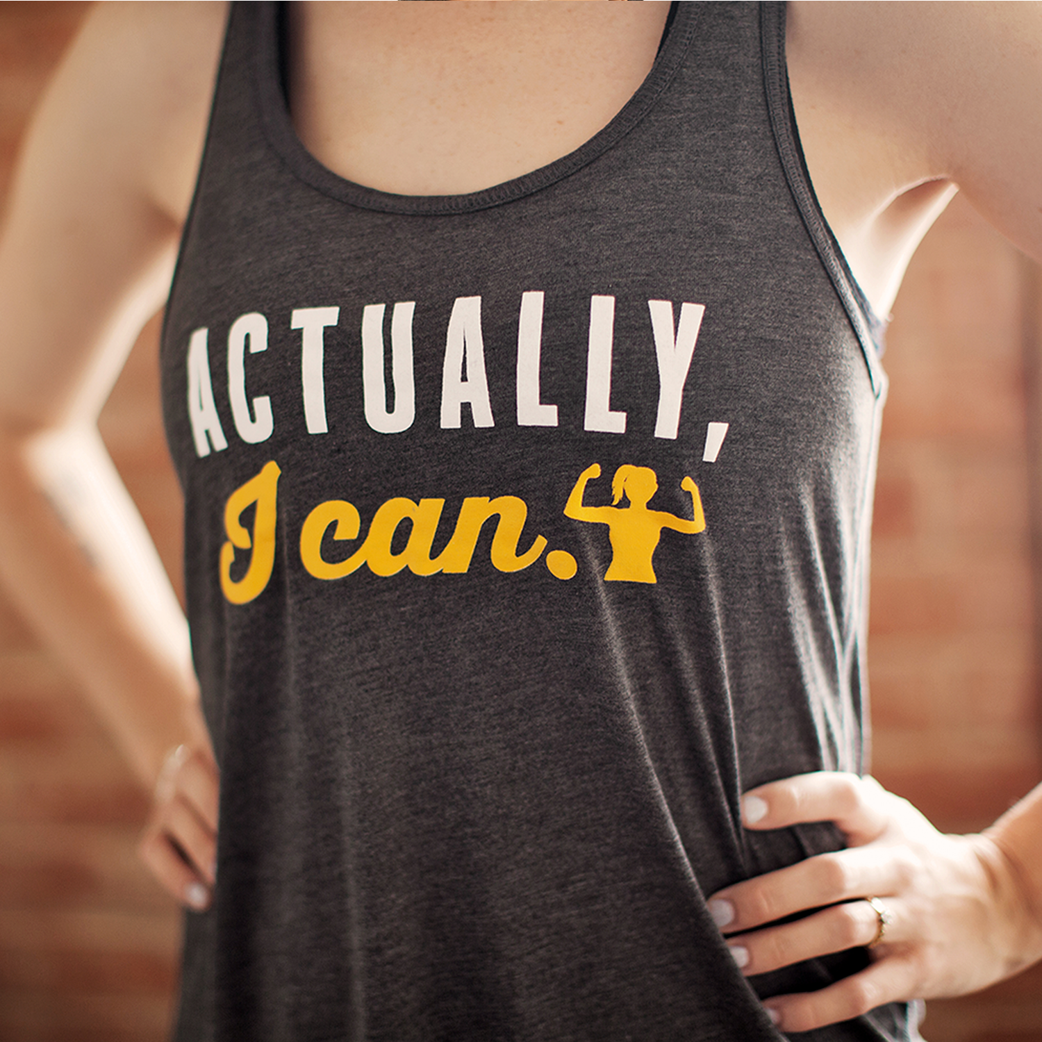 Actually, I Can 💪 Flowy Racerback Tank