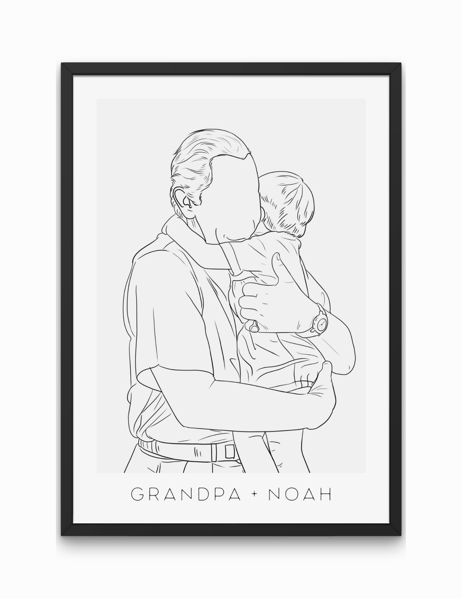 Grandfather & Child Custom Portrait