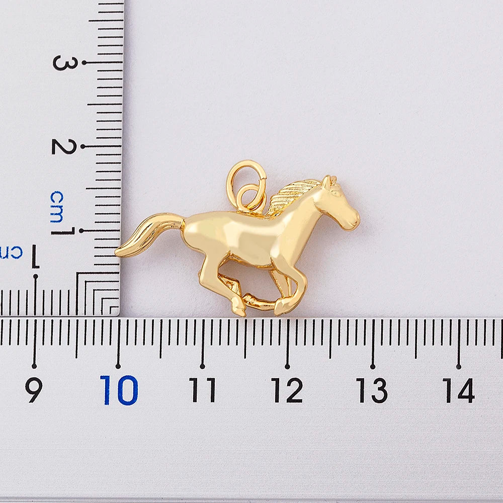 Wild Stallion Gold Pendant Necklace