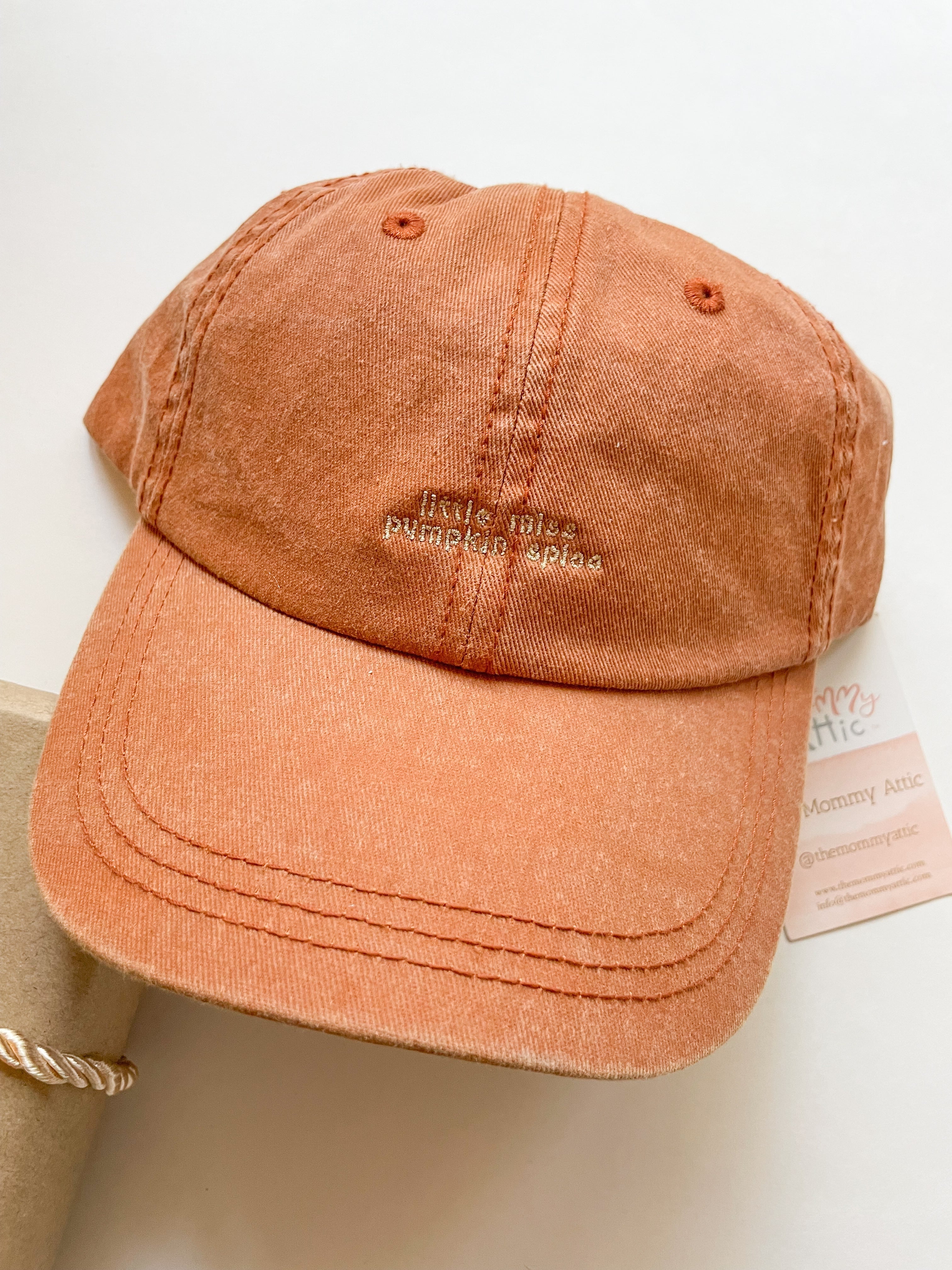 SALE - Little Miss Pumpkin Spice - Vintage Wash Baseball Hats
