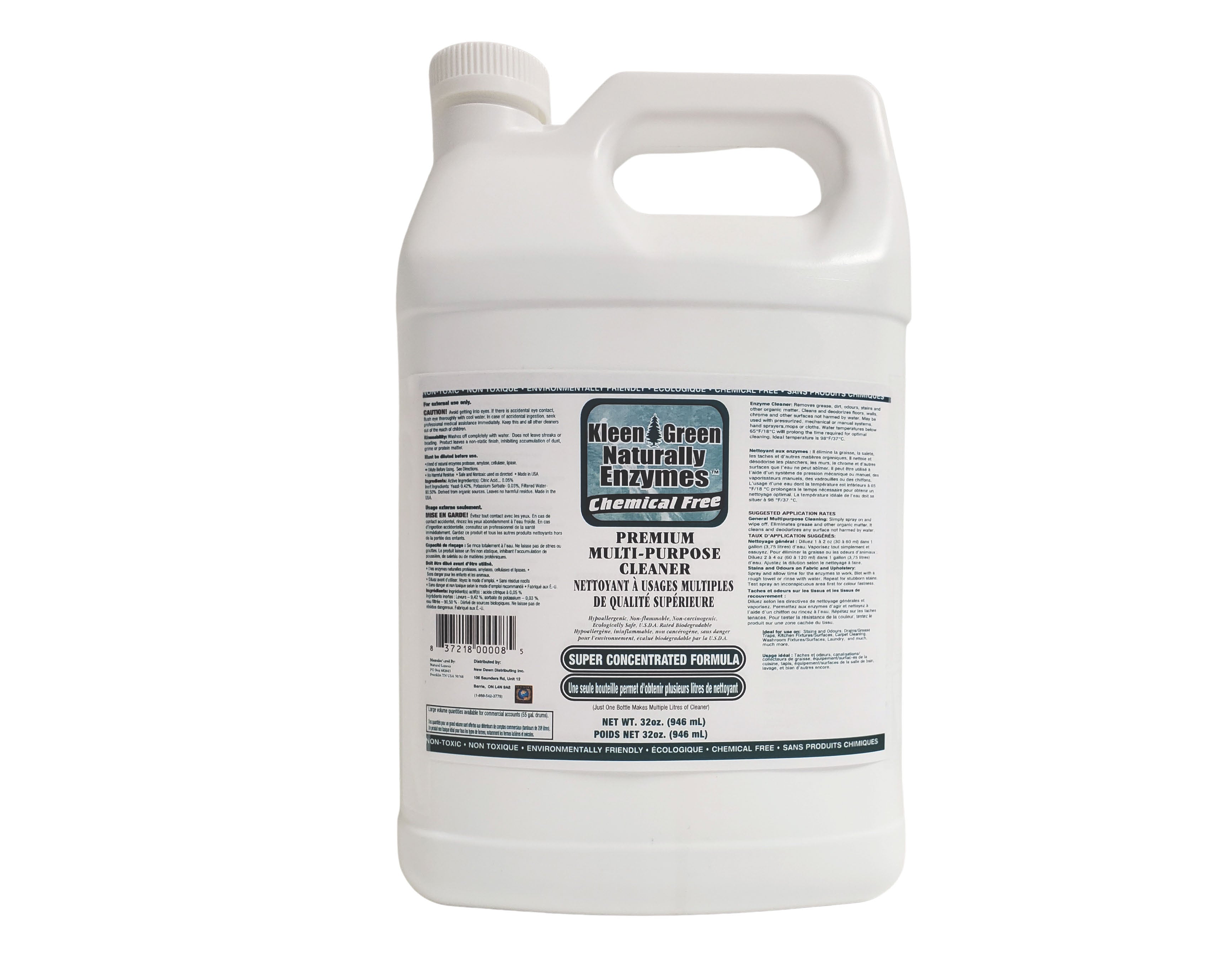Kleen Green Naturally Enzyme Cleanser - 1 Gallon