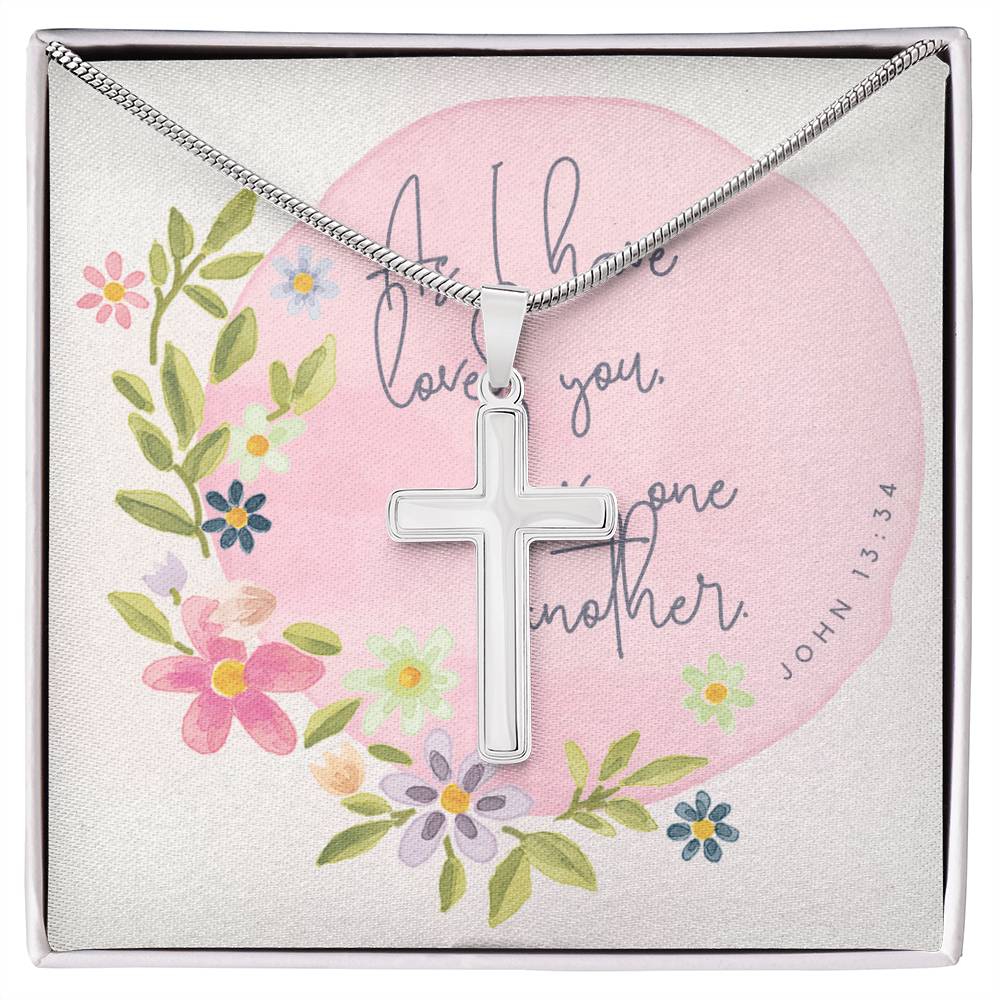Love One Another Faith Cross Necklace