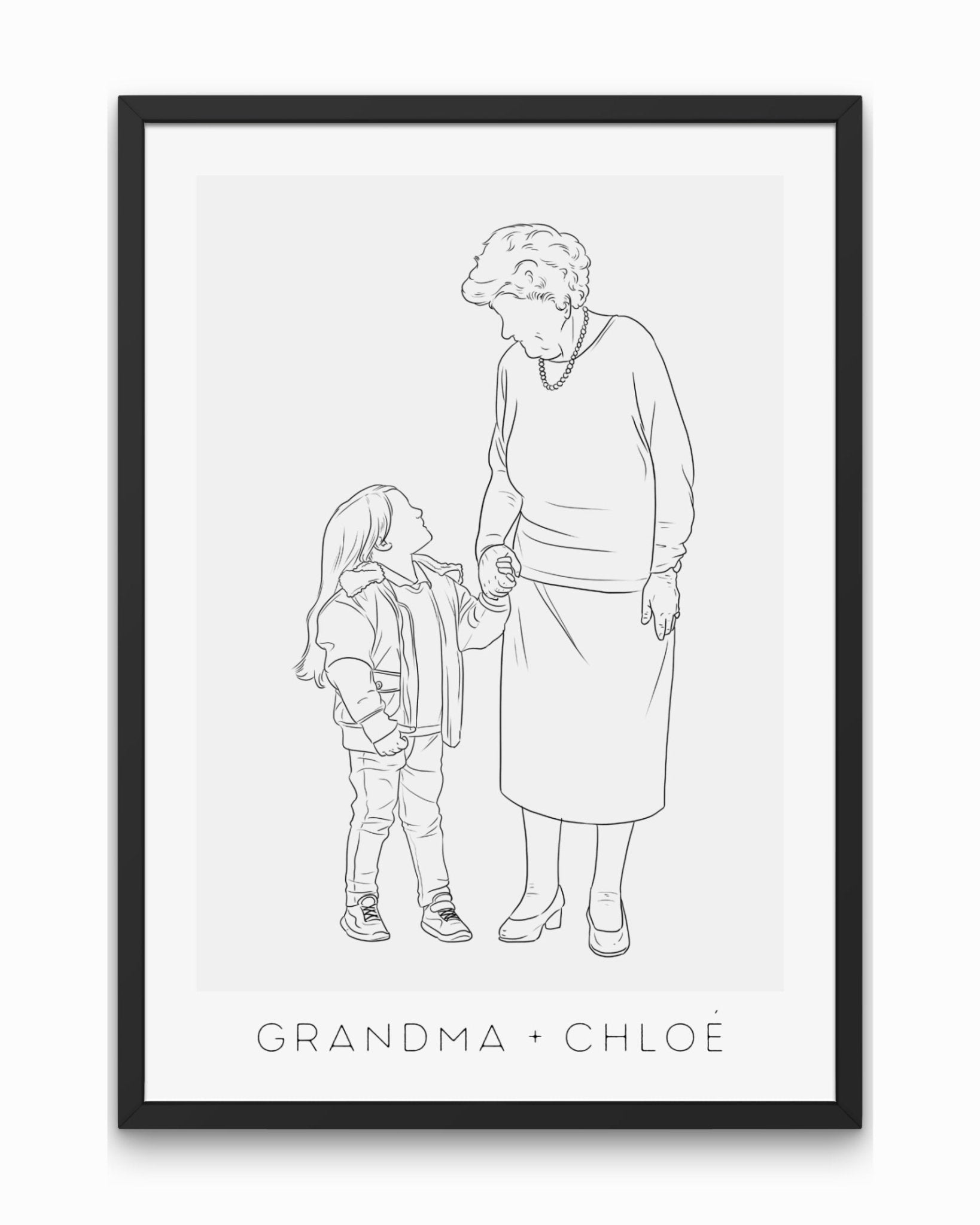Grandmother & Grandchild Custom Portrait