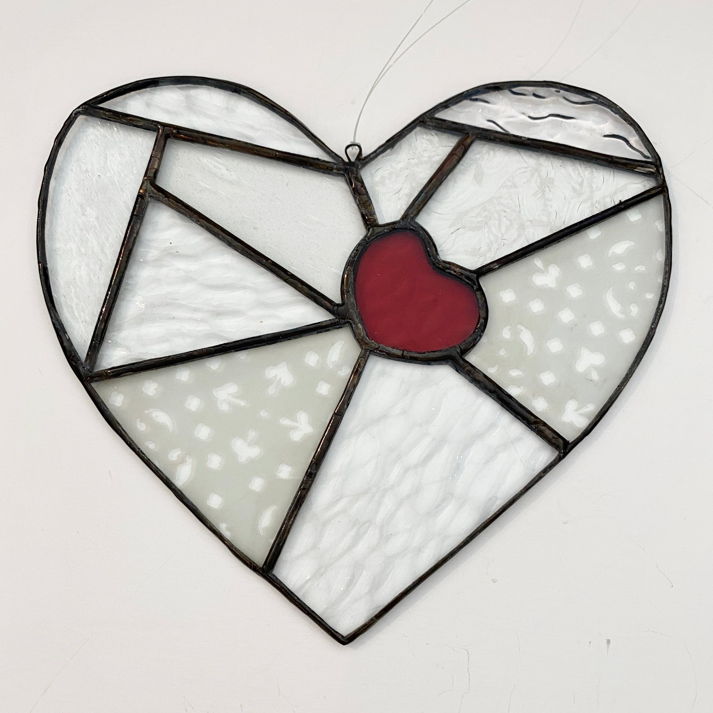 Heart Stained Glass Sun Catcher