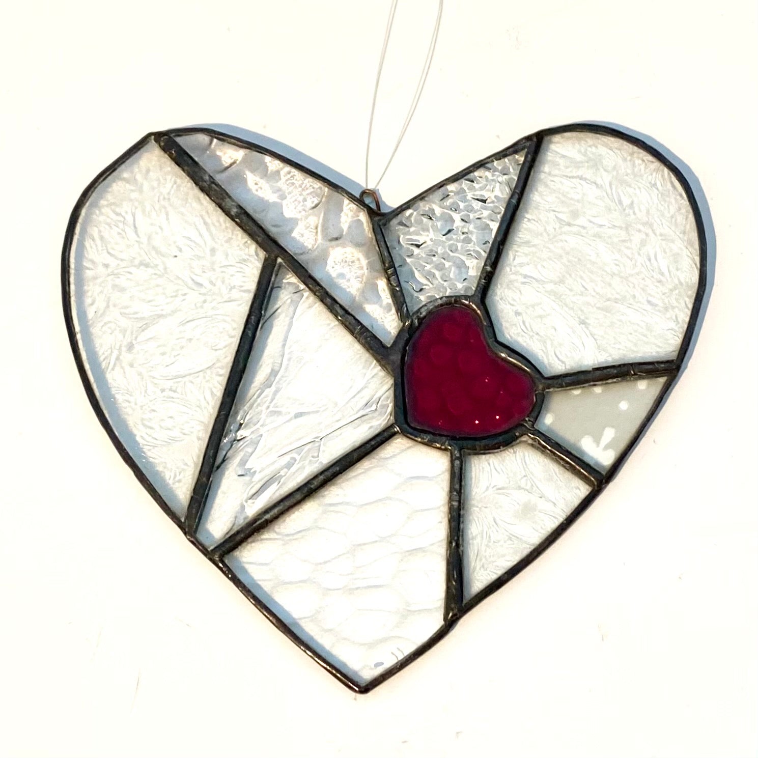 Heart Stained Glass Sun Catcher - Small