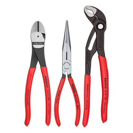 Knipex 00 20 08 US2 3 pc Universal Pliers Set with Cobra Pliers