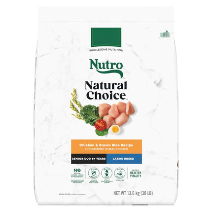 NUTRO Natural Choice Large Breed Senior Dog Chicken, Rice & Sweet Potato 30LB