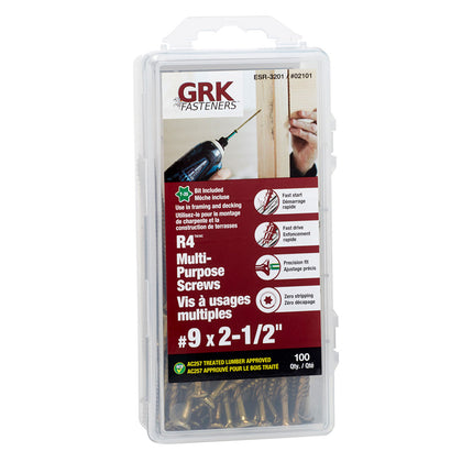 9 X 2-1/2" R4 GRK Screw (Qty: 100)