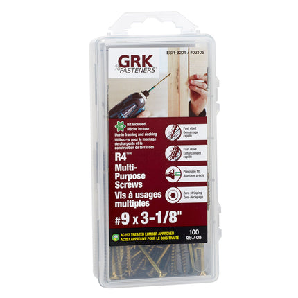 9 X 3-1/8" R4 GRK Screw (Qty: 100)