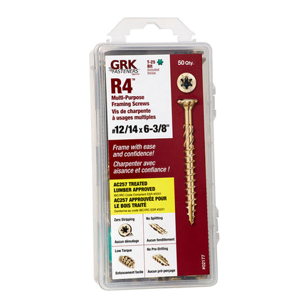 12 X 6-3/8" R4 GRK Screw (Qty: 50)