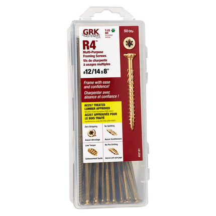 12 X 8" R4 GRK Screw (Qty: 50)