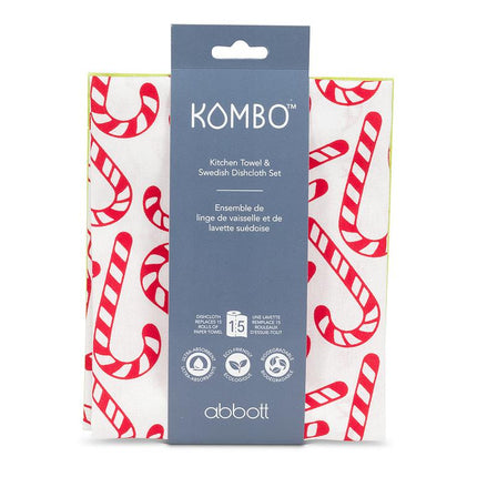 Candy Cane Dish & Towel Set