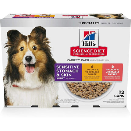 Hill's Science Diet Sensitive Stomach & Skin Dog Variety Pack Chicken Salmon 12 / 12.8oz