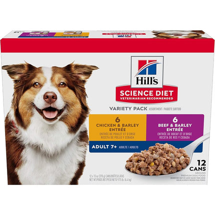 Hill's Science Diet Senior 7+ Dog Variety Pack Chicken Beef 12 / 13oz