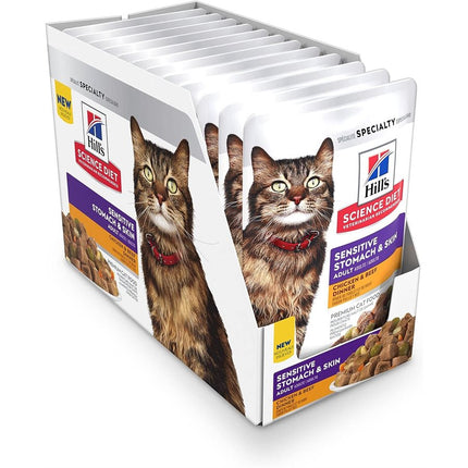 Hill's Science Diet Sensitive Stomach & Skin Cat Chicken & Beef 24 / 2.8oz