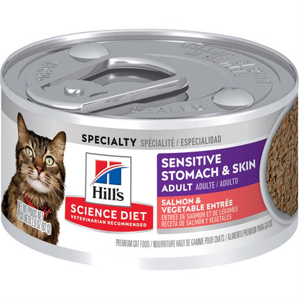 Hill's Science Diet Cat Sensitive Stomach & Skin Salmon & Vegetable Entrée 24 / 2.9oz