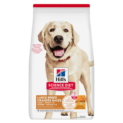 Hill's Science Diet Light Dog Large Breed with Chicken Meal & Barley 30LB