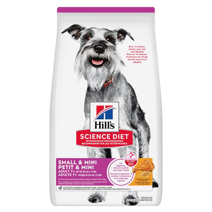 Hill's Science Diet Senior 7+ Dog Small & Mini Chicken Meal Barley & Brown Rice 15.5LB