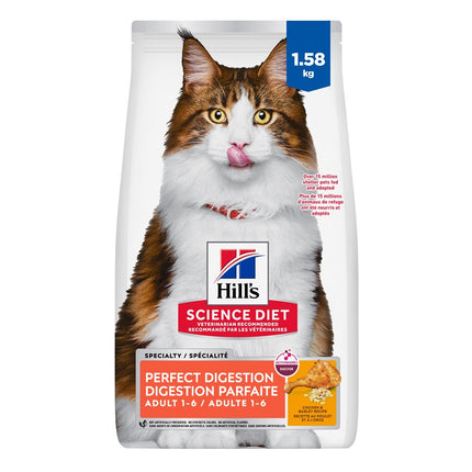 Hill's Science Diet Perfect Digestion Cat Chicken Barley & Whole Oats 3.5LB