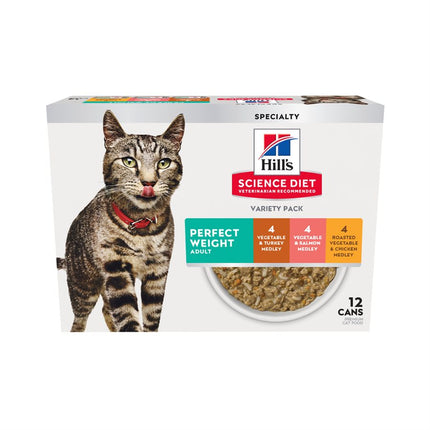 Hill's Science Diet Adult Cat Perfect Weight Variety Pack 12 / 2.9oz