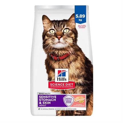 Hill's Science Diet Adult Cat Sensitive Stomach & Skin Salmon 13LB
