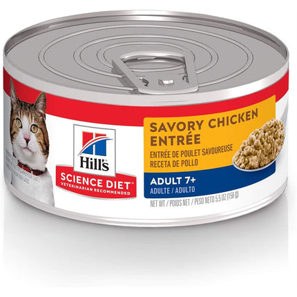 Hill's Science Diet Senior 7+ Cat Chicken Entrée 24 / 5.5oz
