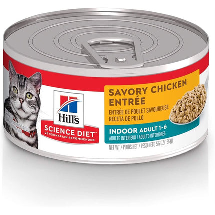 Hill's Science Diet Indoor Cat Chicken Entrée 24 / 5.5oz