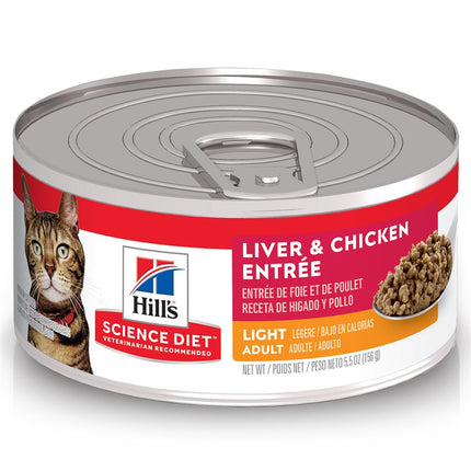 Hill's Science Diet Light Cat Liver & Chicken Entrée 24 / 5.5oz