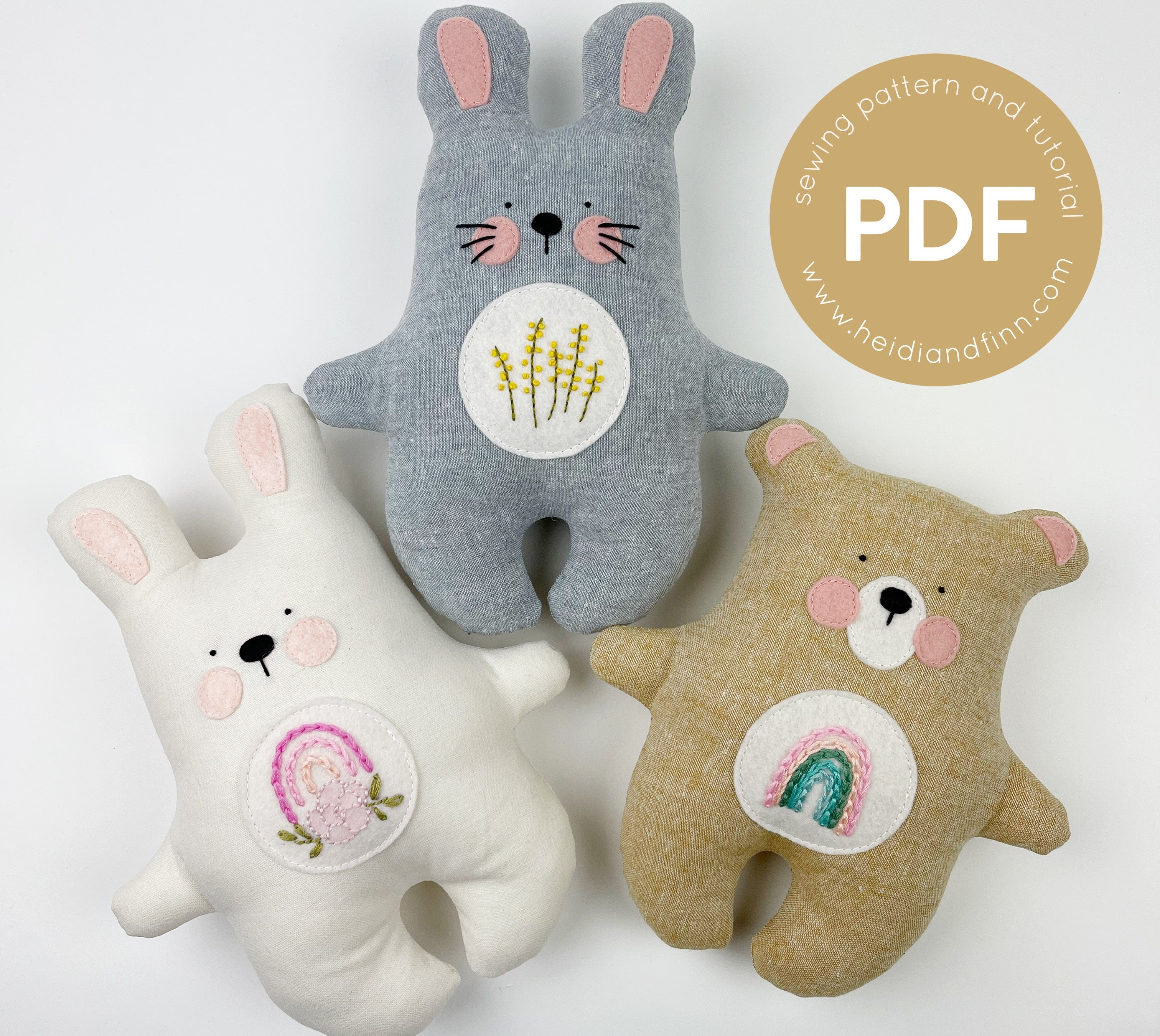BoHo Plush toy BUNDLE (bear + bunny)