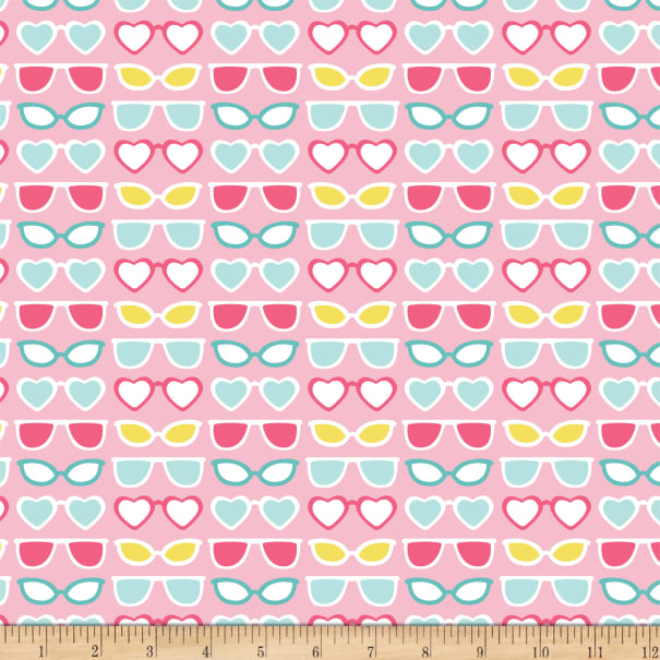 Be the Rainbow Collection - Sunglasses pink 1/2 yard