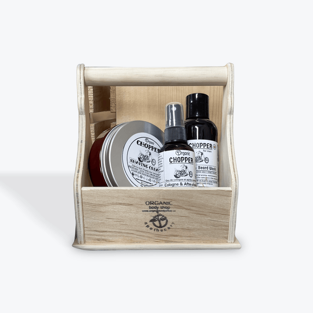 Chopper Men's Shave Toolbox.3pc. Alluring camping in the woods aroma. - Just Simcoe