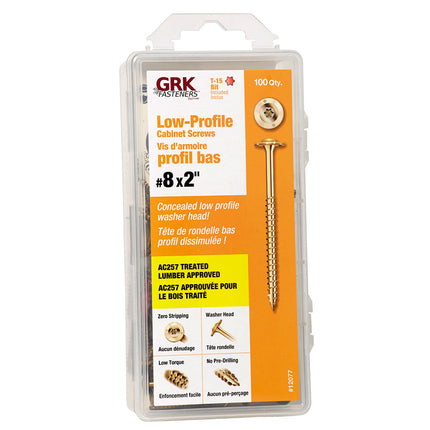 8 X 2" Cabinet GRK Screw (Qty: 100)