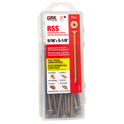 5/16" X 5 1/8" RSS GRK Screw (Qty: 50)