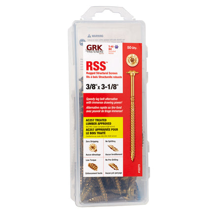 3/8" X 3-1/8" RSS GRK Screw (Qty: 50)