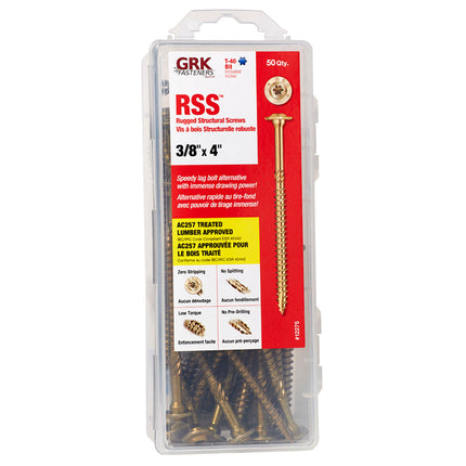 3/8" X 4" RSS GRK Screw (Qty: 50)