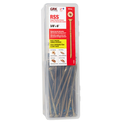3/8" X 6" RSS GRK Screw (Qty: 50)