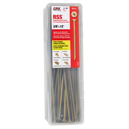3/8" X 12" RSS GRK Screw (Qty: 50)