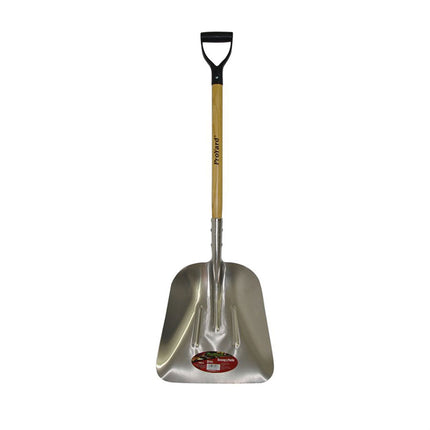 Aluminum Grain Scoop Wood Handle Poly D Grip
