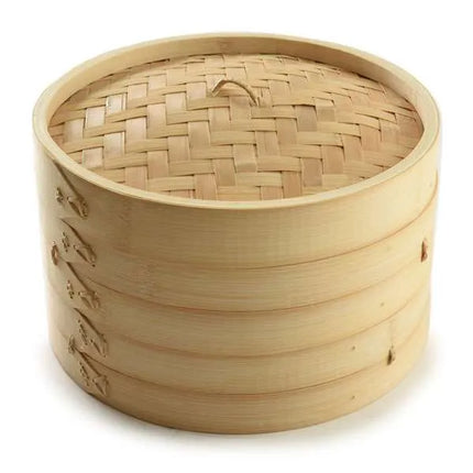 2 Tier Bamboo Steamer with Lid