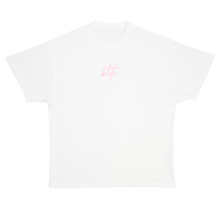 KLTR White Tee Baby Pink - Just Simcoe