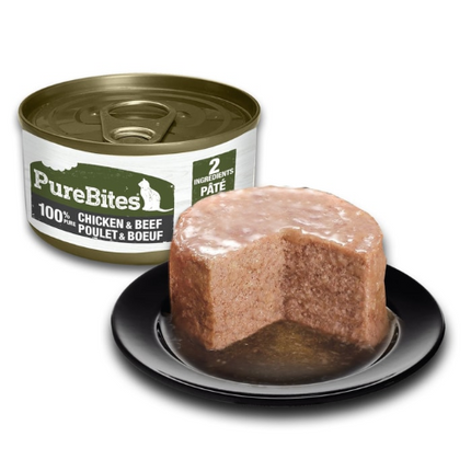 PUREBITES FELINE CHIC/BEEF PATE CAN 71G