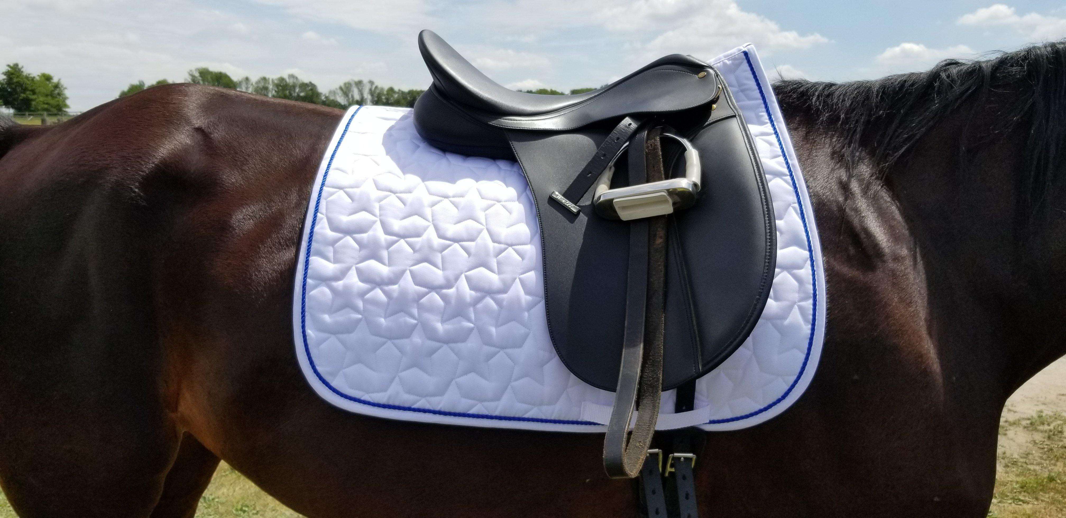 XL SUPERSTAR Dressage Saddle Pad - Blue, Red or Purple **RED TAG
