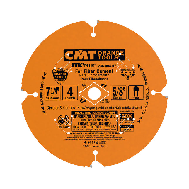 CMT ITK-plus 6-1/2" X 4-tooth Fiber Circular Saw Blade