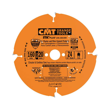CMT 20mm Bore Cement Board Blade