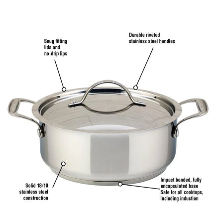 Meyer Confederation Stainless Steel 3L Casserole- Made in Canada