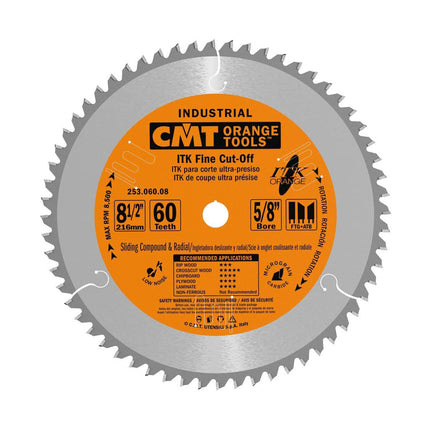 CMT ITK Comp Miter 8 1/2" X 60 Tooth X 5/8" Arbor