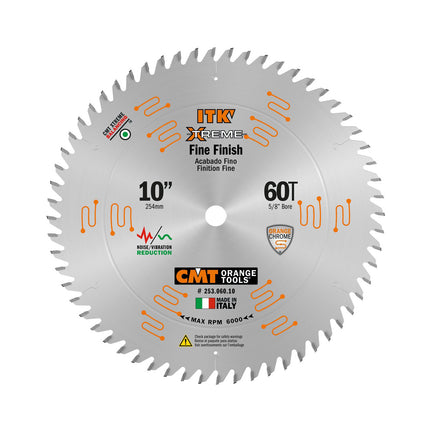 CMT ITK Xtreme 10" X 60 Tooth Saw Blade