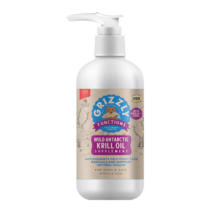 Grizzly Krill Oil for Dogs 8oz (240ml)