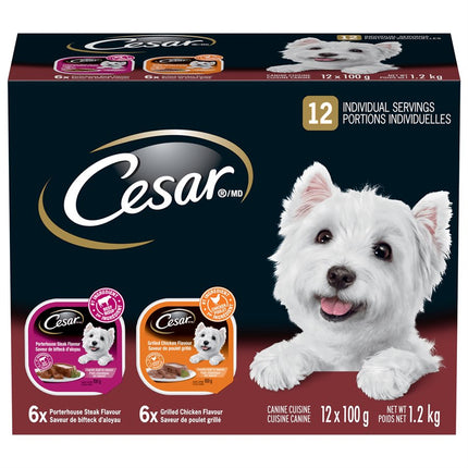 Cesar Adult Dog Classic Loaf Porterhouse Steak & Grilled Chicken Multipack 2x6 / 100g